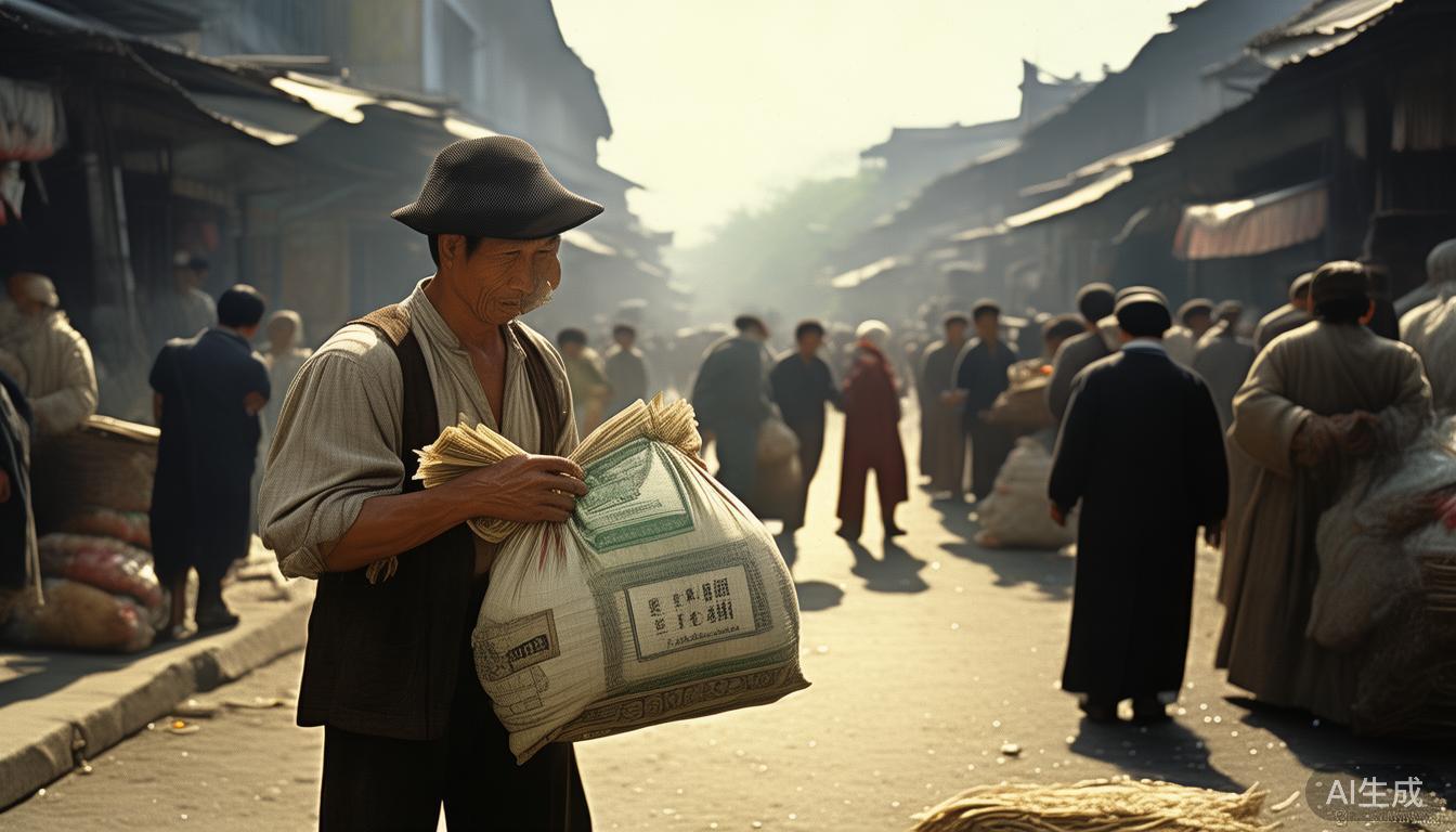 民国时期法币疯狂贬值早上能买一袋米下午换不来火柴